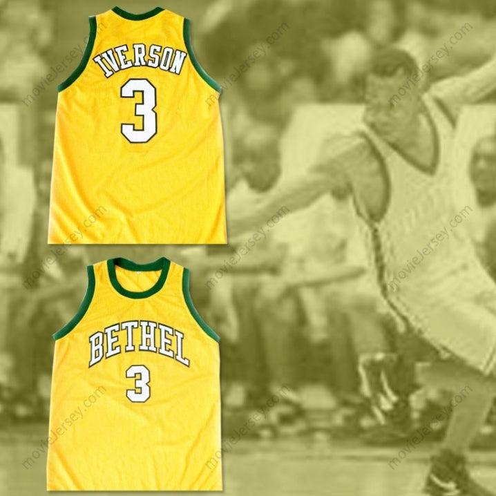 CUSTOM ANY Name Number ALLEN IVERSON BETHEL HIGH SCHOOL BASKETBALL JERSEY NEW Top Stitched S-6XL