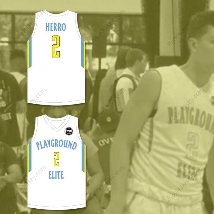 CUSTOM ANY Name Number TYLER HERRO 2 PLAYGROUND ELITE AAU WHITE BASKETBALL JERSEY WITH PATCH Top Stitched S-6XL