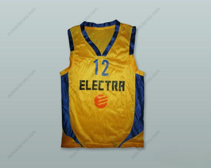 CUSTOM ANY Name Number MACCABI ELEKTRA TEL AVIV ISRAEL 12 GOLD BASKETBALL JERSEY Top Stitched S-6XL