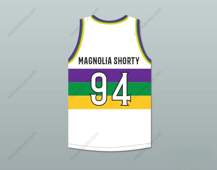 CUSTOM ANY Name Number MAGNOLIA SHORTY 94 NOLA BOUNCE WHITE BASKETBALL JERSEY Top Stitched S-6XL