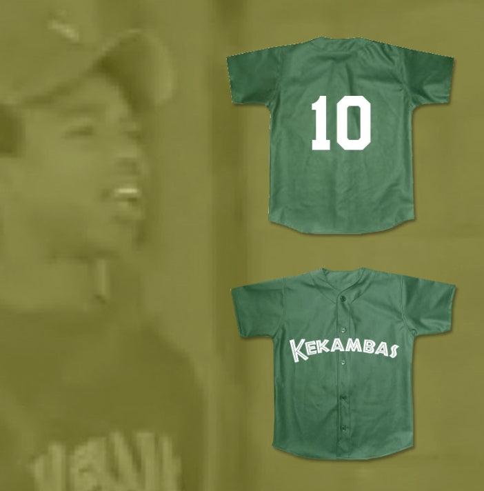 Custom Any Name Number JAMAL 10 KEKAMBAS BASEBALL JERSEY HARDBALL DARK GREEN Top Stitched S-6XL