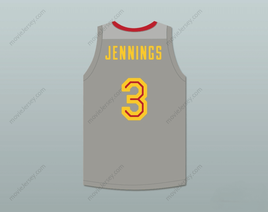 CUSTOM ANY Name Number BRANDON JENNINGS 3 OAK HILL ACADEMY GRAY BASKETBALL JERSEY Top Stitched S-6XL
