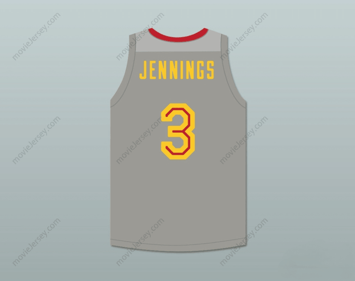 CUSTOM ANY Name Number BRANDON JENNINGS 3 OAK HILL ACADEMY GRAY BASKETBALL JERSEY Top Stitched S-6XL