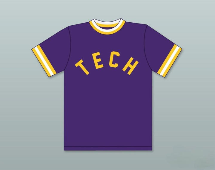 Custom Any Name Number RICKY HENDERSON 24  TECHNICAL HIGH SCHOOL BULLDOGS PURPLE BASEBALL JERSEY 2 Top Stitched S-6XL