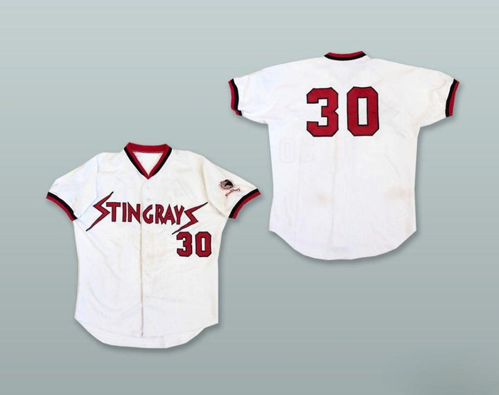 Custom Any Name Number MAUI STINGRAYS  30 WHITE BUTTON DOWN BASEBALL JERSEY Top Stitched S-6XL