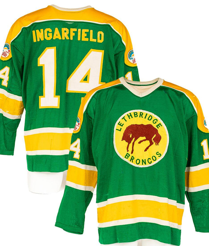 Custom Earl Ingarfield Jr's Circa-1975 Lethbridge Broncos Game-Worn HOCKEY JERSEY