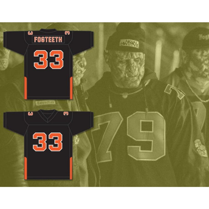 CUSTOM ANY Name Number ORC FOGTEETH 79  33 BLACK ORANGE Football Jersey Top Stitched S-6XL