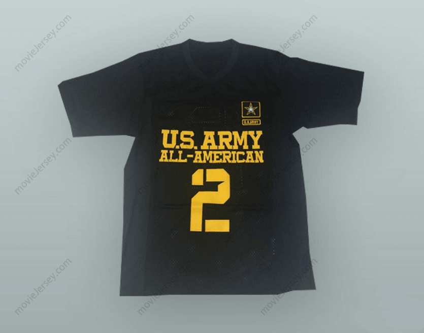 CUSTOM ANY Name Number DERRICK HENRY 2 U.S. ARMY HIGH SCHOOL ALL-AMERICAN BLACK FOOTBALL JERSEY Top Stitched S-6XL