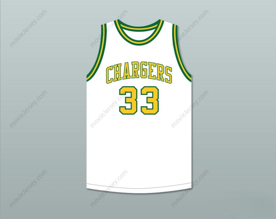 CUSTOM ANY Name Number DAVID THOMPSON 33 CREST HIGH SCHOOL CHARGERS WHITE BASKETBALL JERSEY 2 Top Stitched S-6XL