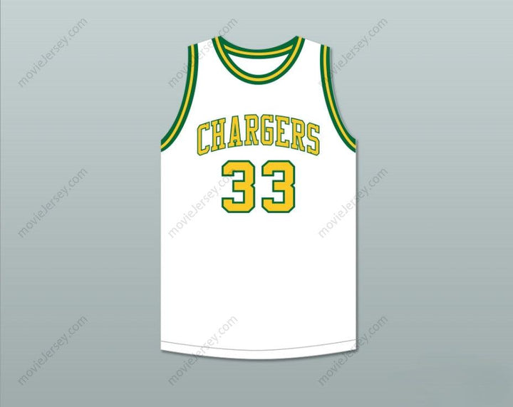 CUSTOM ANY Name Number DAVID THOMPSON 33 CREST HIGH SCHOOL CHARGERS WHITE BASKETBALL JERSEY 2 Top Stitched S-6XL