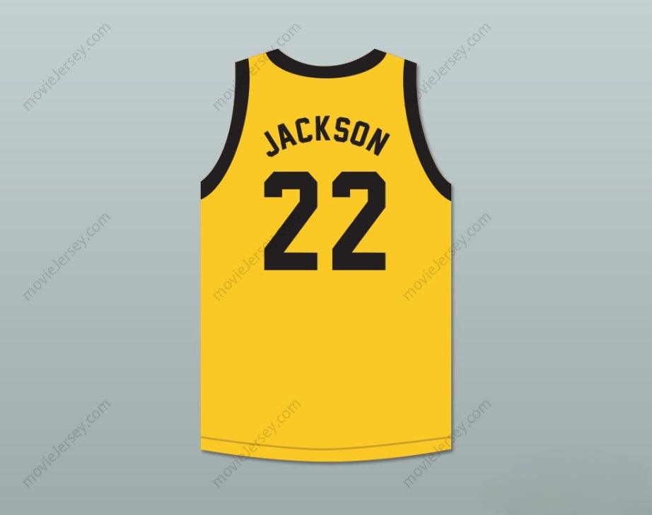CUSTOM ANY Name Number PHIL JACKSON 22  HIGH SCHOOL COYOTES YELLOW BASKETBALL JERSEY Top Stitched S-6XL