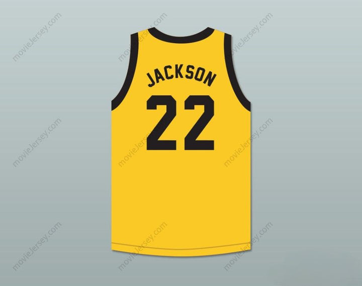 CUSTOM ANY Name Number PHIL JACKSON 22  HIGH SCHOOL COYOTES YELLOW BASKETBALL JERSEY Top Stitched S-6XL