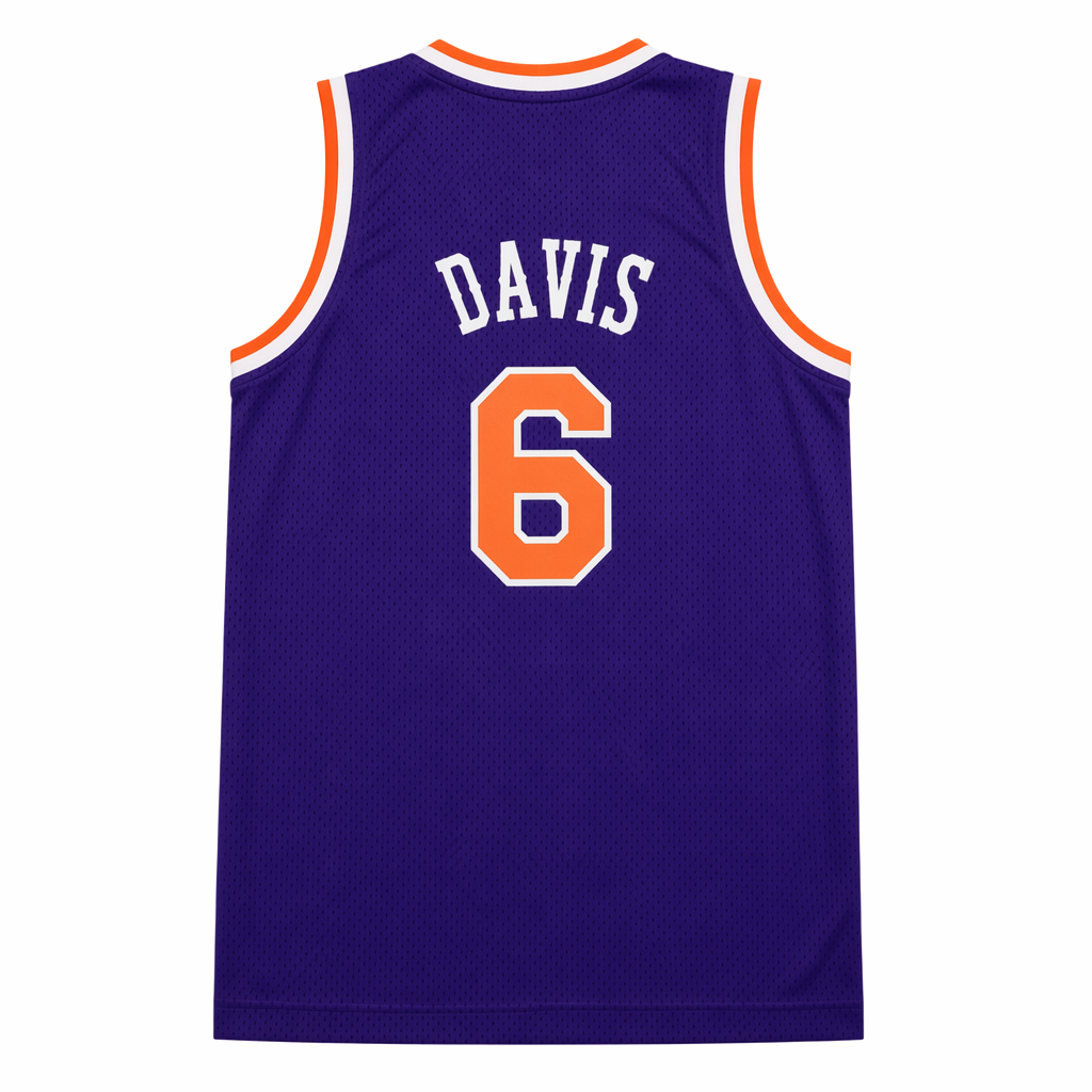 Custom Vintage 1970 Team Jersey WALTER DAVIS #6 White Purple Basketball Jersey Stitched S-6XL