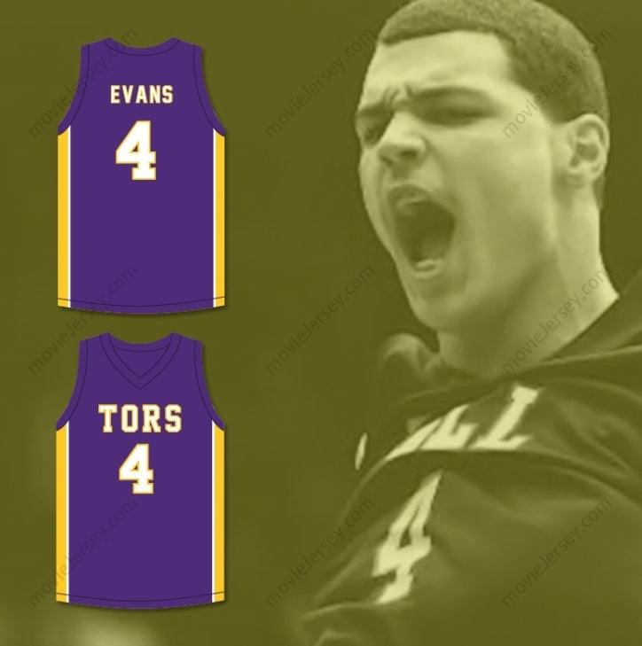 CUSTOM ANY Name Number MIKE EVANS 4 BALL HIGH SCHOOL TORS PURPLE BASKETBALL JERSEY Top Stitched S-6XL