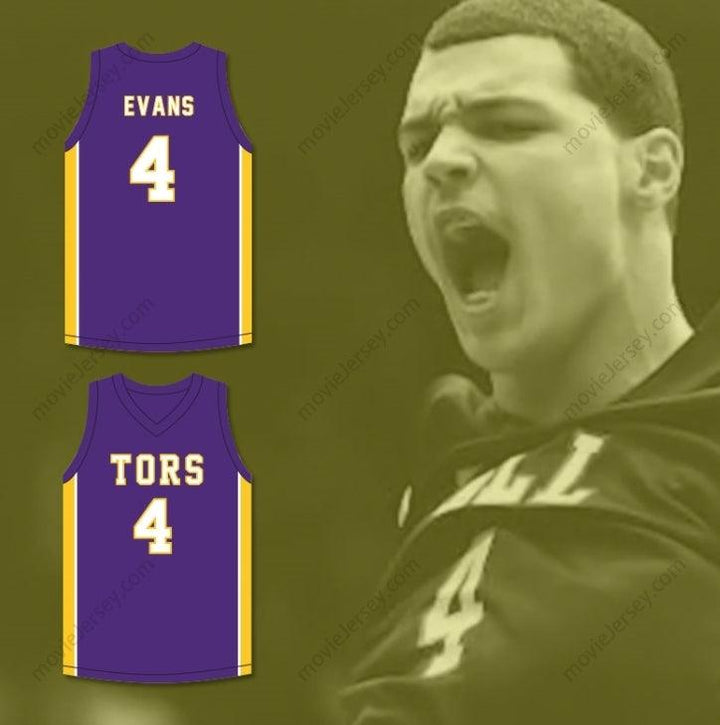 CUSTOM ANY Name Number MIKE EVANS 4 BALL HIGH SCHOOL TORS PURPLE BASKETBALL JERSEY Top Stitched S-6XL