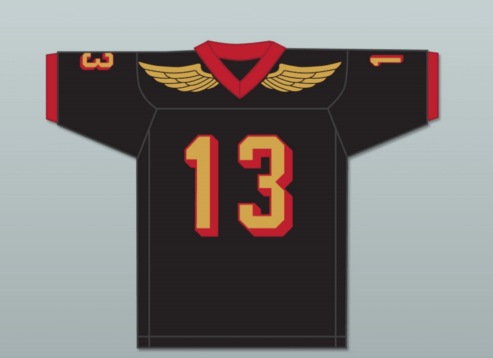 CUSTOM ANY Name Number KURT WARNER 13 IOWA BARNSTORMERS BLACK FOOTBALL JERSEY Top Stitched S-6XL