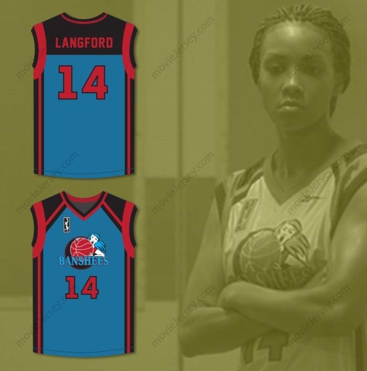 CUSTOM ANY Name Number VIVICA A. FOX MICHELLE LANGFORD 14 CHARLOTTE BANSHEES AWAY BASKETBALL JERSEY WITH WUBA PATCH JUWANNA MANN Top Stitched S-6XL