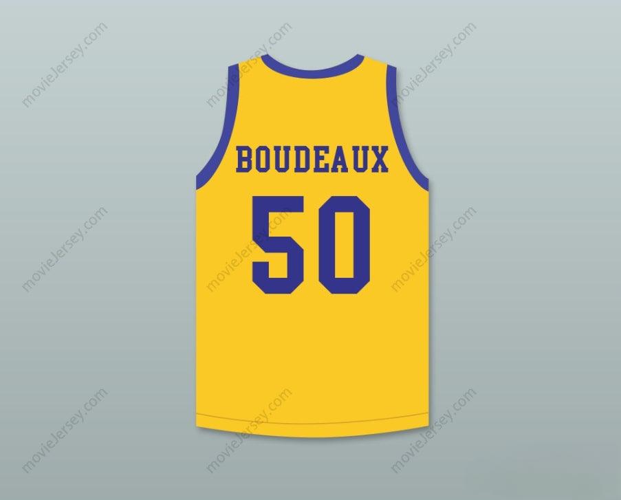 CUSTOM ANY Name Number SHAQ NEON BOUDEAUX 50   YELLOW BASKETBALL JERSEY WITH BLUE CHIPS PATCH Top Stitched S-6XL