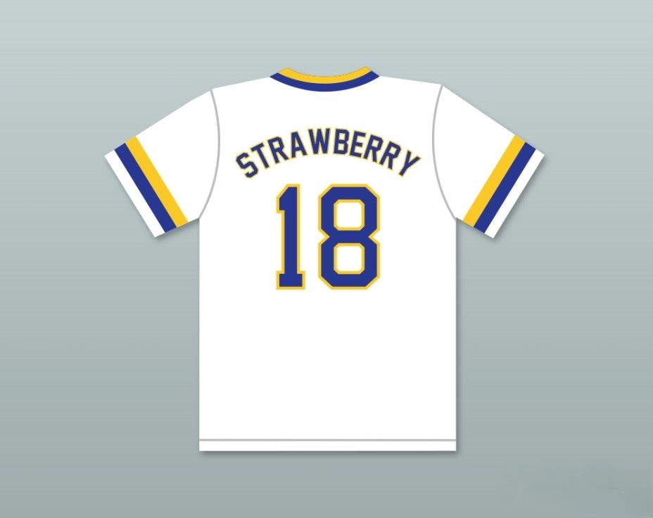 Custom Any Name Number DARRYL STRAWBERRY 18 CRENSHAW HIGH SCHOOL COUGARS WHITE BASEBALL JERSEY Top Stitched S-6XL