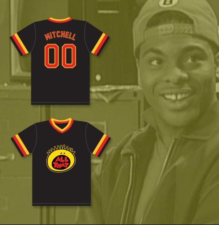 Custom Any Name Number KEL MITCHELL 00 ALL THAT BLACK BASEBALL JERSEY 1 Top Stitched S-6XL