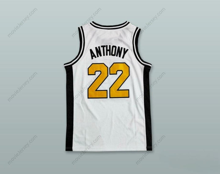 CUSTOM ANY Name Number CARMELO ANTHONY 22 TOWSON CATHOLIC HIGH SCHOOL OWLS WHITE BASKETBALL JERSEY Top Stitched S-6XL