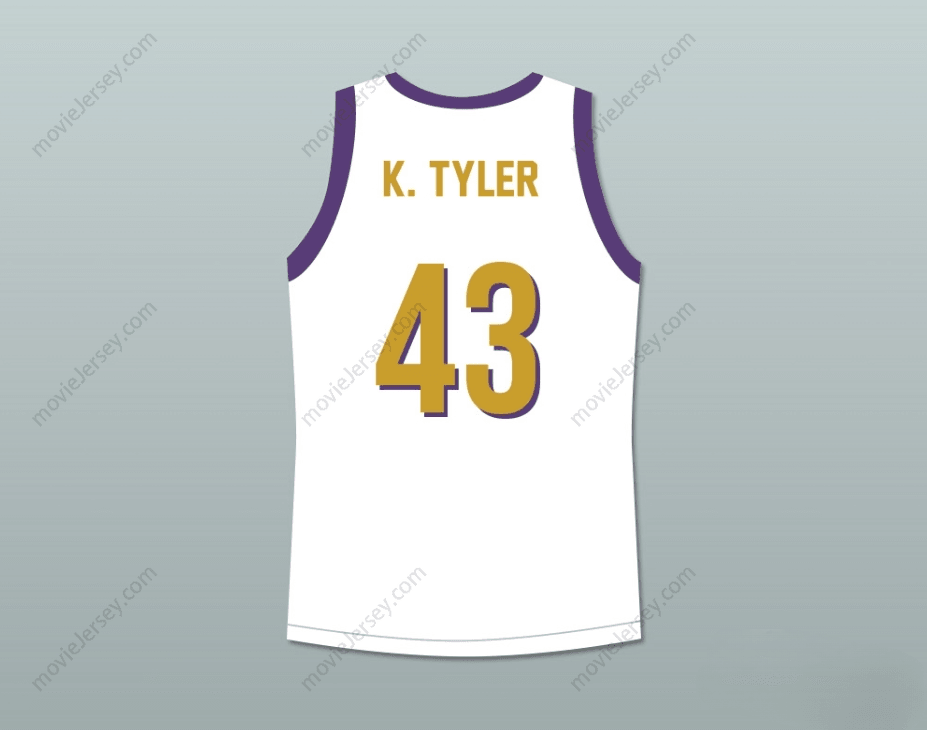 CUSTOM ANY Name Number MARLON WAYANS KENNY TYLER 43 HUSKIES BASKETBALL JERSEY THE 6TH MAN WHITE TRIBUTE Top Stitched S-6XL
