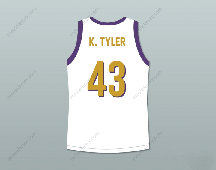 CUSTOM ANY Name Number MARLON WAYANS KENNY TYLER 43 HUSKIES BASKETBALL JERSEY THE 6TH MAN WHITE TRIBUTE Top Stitched S-6XL