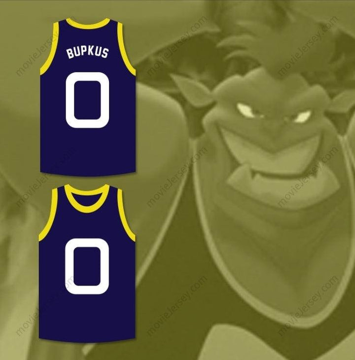 CUSTOM ANY Name Number BUPKUS 0 MONSTARS DARK BLUE BASKETBALL JERSEY SPACE JAM Top Stitched S-6XL