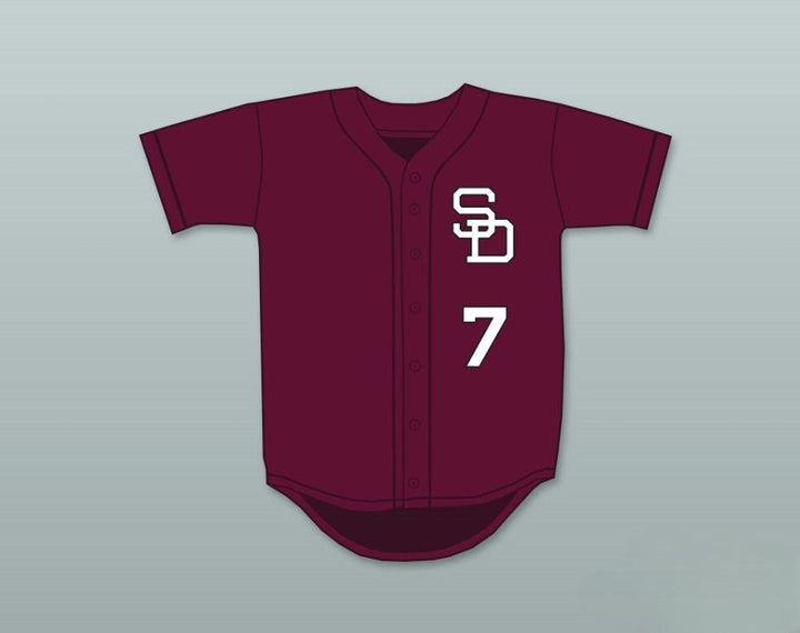 Custom Any Name Number ANTHONY RIZZO 7 STONEMAN DOUGLAS HIGH SCHOOL  MAROON BASEBALL JERSEY 1 Top Stitched S-6XL