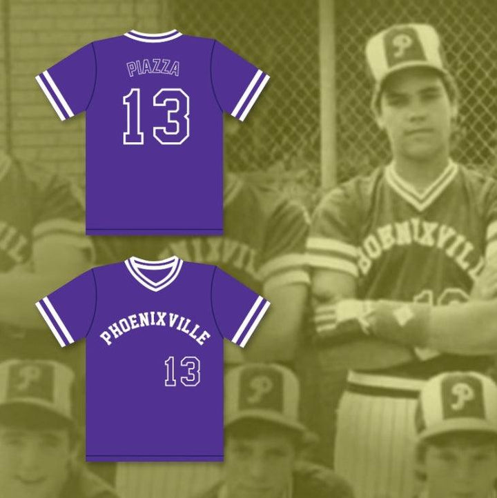 Custom Any Name Number MIKE PIAZZA 13  AREA HIGH SCHOOL PHANTOMS PURPLE BASEBALL JERSEY 2 Top Stitched S-6XL