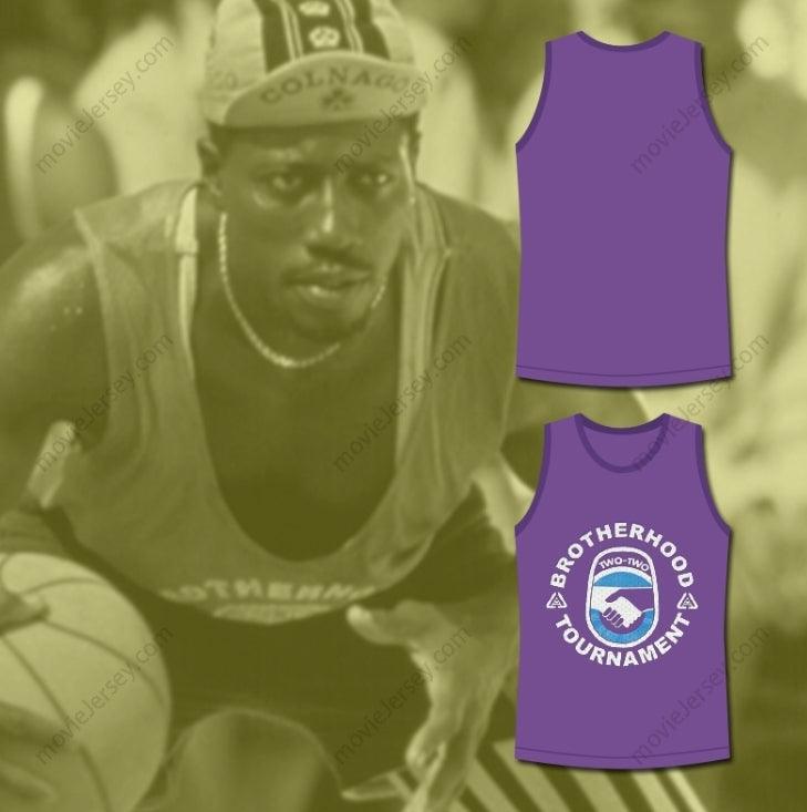 CUSTOM ANY Name Number WHITE MEN CAN'T JUMP BROTHERHOOD TOURNAMENT BASKETBALL JERSEY PURPLE Top Stitched S-6XL