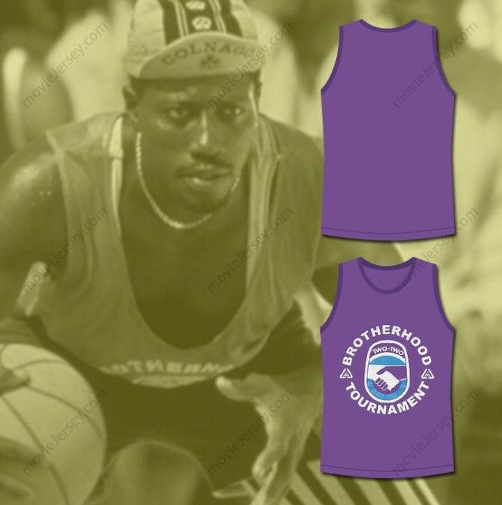 CUSTOM ANY Name Number WHITE MEN CAN'T JUMP BROTHERHOOD TOURNAMENT BASKETBALL JERSEY PURPLE Top Stitched S-6XL