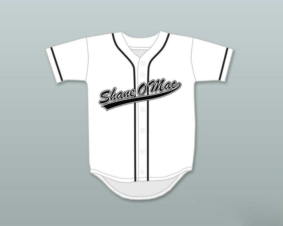 Custom Any Name Number S MCMAHON THE MONEY 33 WHITE BUTTON DOWN BASEBALL JERSEY Top Stitched S-6XL