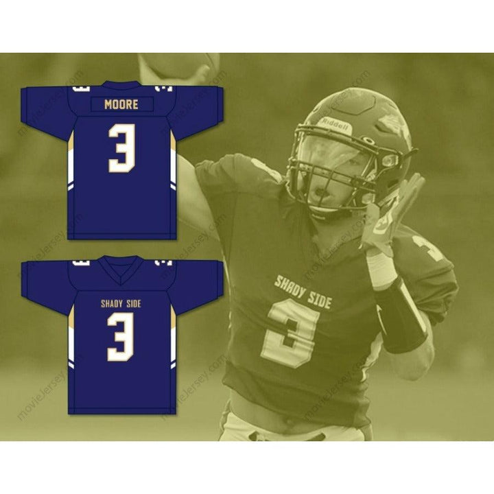 CUSTOM ANY Name Number SKYY MOORE 3 SHADY SIDE ACADEMY BULLDOGS Football Jersey Top Stitched S-6XL