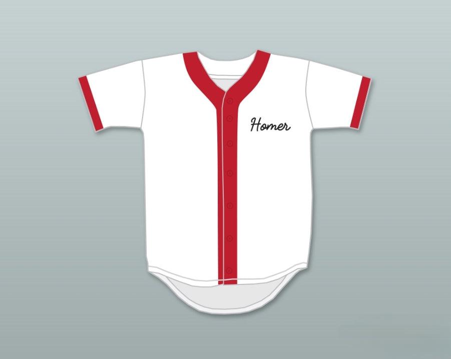 Custom Any Name Number HOMER SIMPSON 20  NUCLEAR POWER PLANT SOFTBALL TEAM BASEBALL JERSEY Top Stitched S-6XL