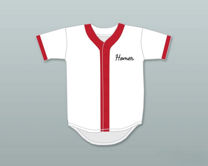 Custom Any Name Number HOMER SIMPSON 20  NUCLEAR POWER PLANT SOFTBALL TEAM BASEBALL JERSEY Top Stitched S-6XL
