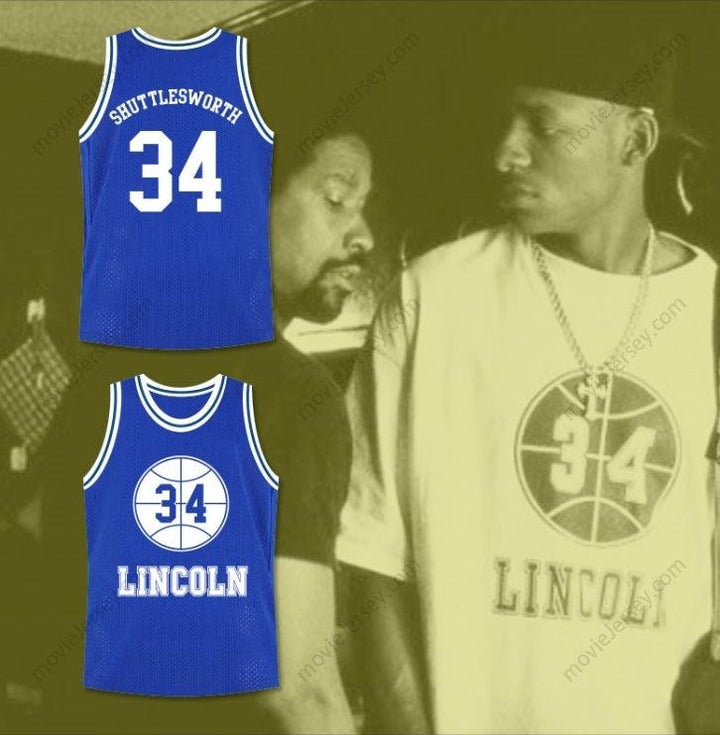 CUSTOM ANY Name Number JESUS SHUTTLESWORTH 34 BLUE LINCOLN HIGH SCHOOL BASKETBALL JERSEY HE GOT GAME Top Stitched S-6XL