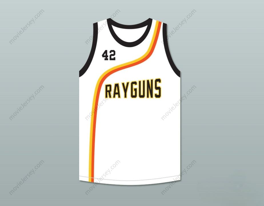 CUSTOM ANY Name Number JERRY STACKHOUSE 42 ROSWELL RAYGUNS WHITE BASKETBALL JERSEY Top Stitched S-6XL