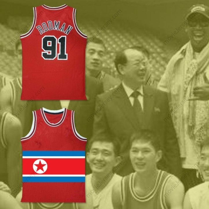 CUSTOM ANY Name Number DENNIS RODMAN N KOREA BASKETBALL JERSEY Top Stitched S-6XL