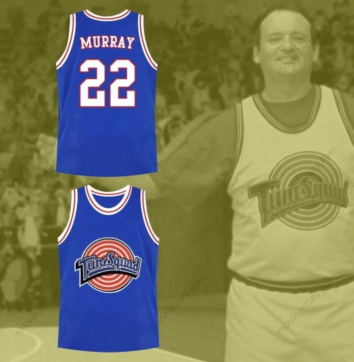 CUSTOM ANY Name Number BILL MURRAY SPACE JAM BLUE TUNE SQUAD BASKETBALL JERSEY Top Stitched S-6XL