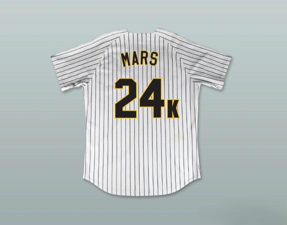 Custom Any Name Number MARS 24K HOOLIGANS WHITE PINSTRIPED BASEBALL JERSEY Top Stitched S-6XL
