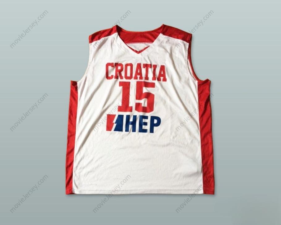 CUSTOM ANY Name Number CROATIA 15 NATIONAL TEAM BASKETBALL JERSEY Top Stitched S-6XL