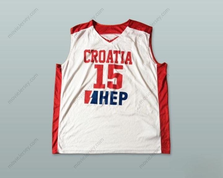 CUSTOM ANY Name Number CROATIA 15 NATIONAL TEAM BASKETBALL JERSEY Top Stitched S-6XL
