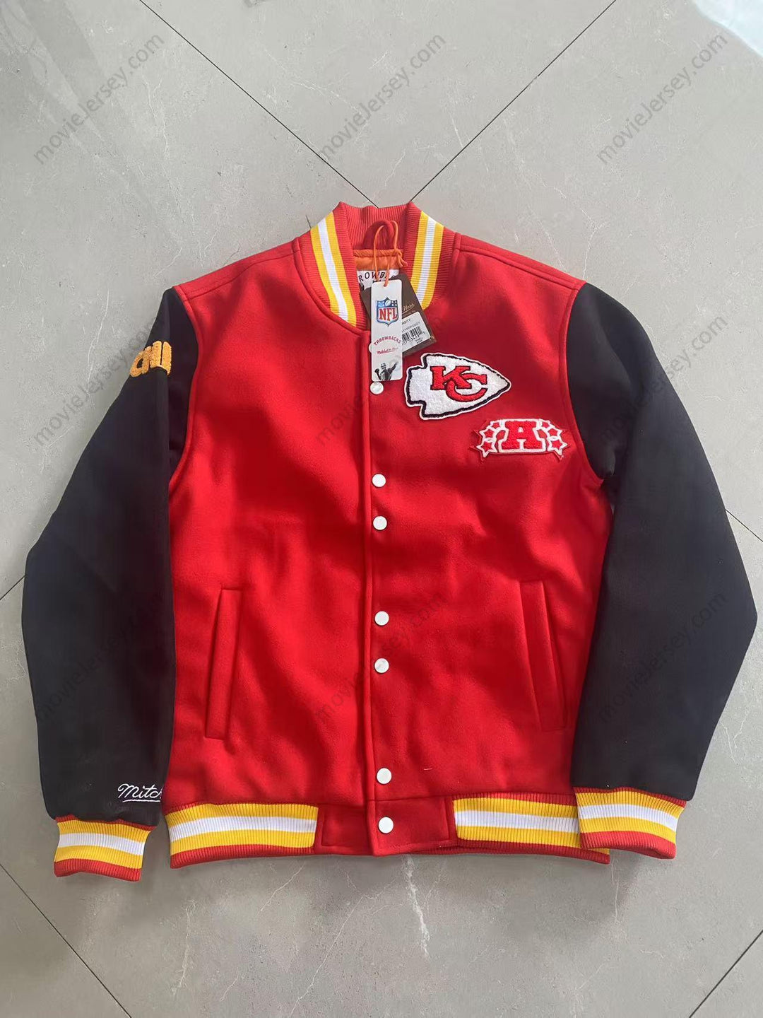 Kansas City Chiefs Princess Diana Red Wool Varsity Jacket S-3XL