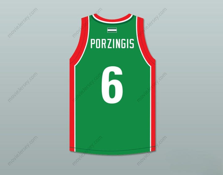 CUSTOM ANY Name Number KRISTAPS PORZINGIS 6 BALONCESTO SEVILLA GREEN BASKETBALL JERSEY Top Stitched S-6XL