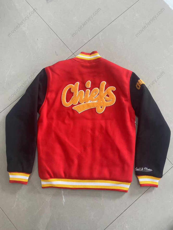 Kansas City Chiefs Princess Diana Red Wool Varsity Jacket S-3XL