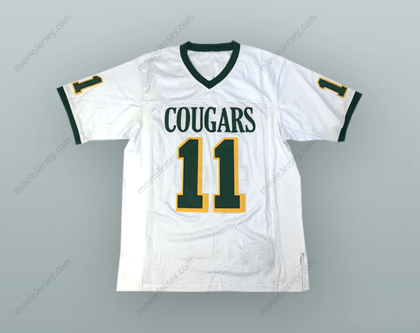 CUSTOM ANY Name Number RUSSELL WILSON 11 COLLEGIATE SCHOOL COUGARS WHITE FOOTBALL JERSEY Top Stitched S-6XL