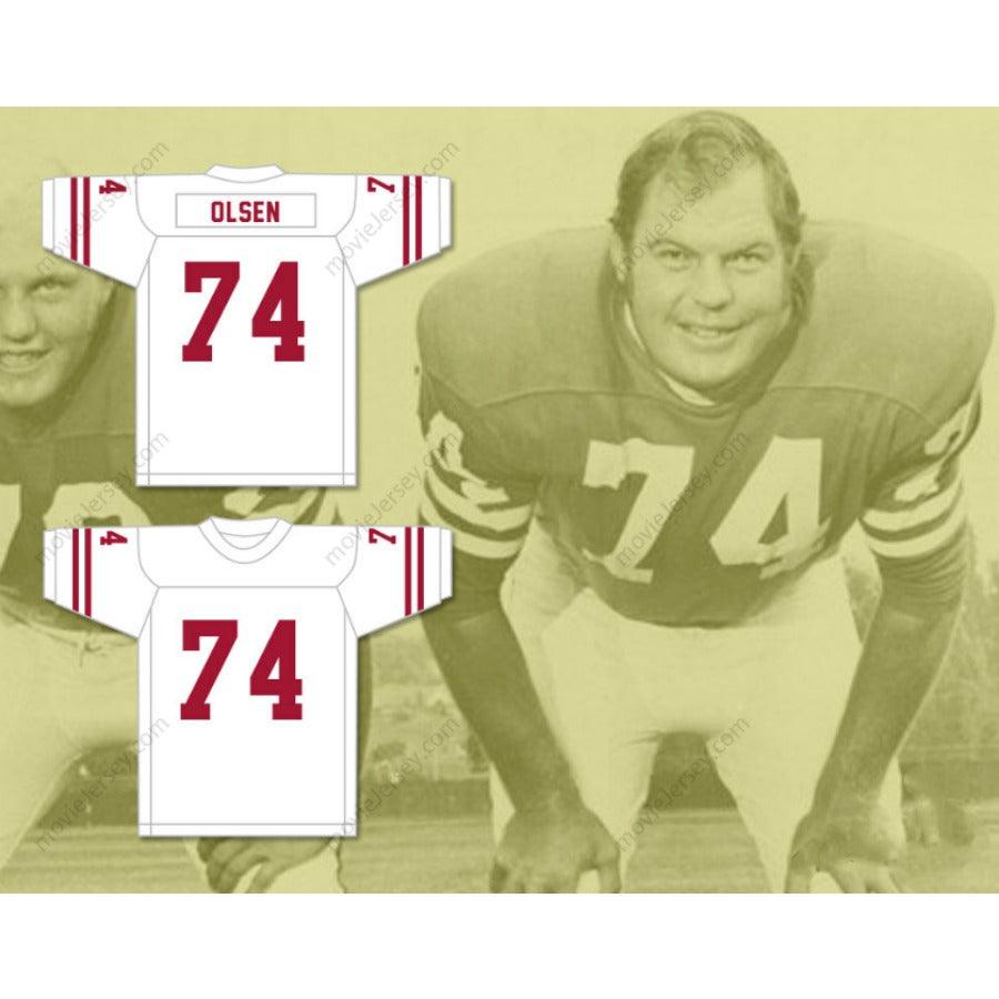 CUSTOM ANY Name Number MERLIN OLSEN 74 LOGAN HIGH SCHOOL GRIZZLIES Football Jersey Top Stitched S-6XL