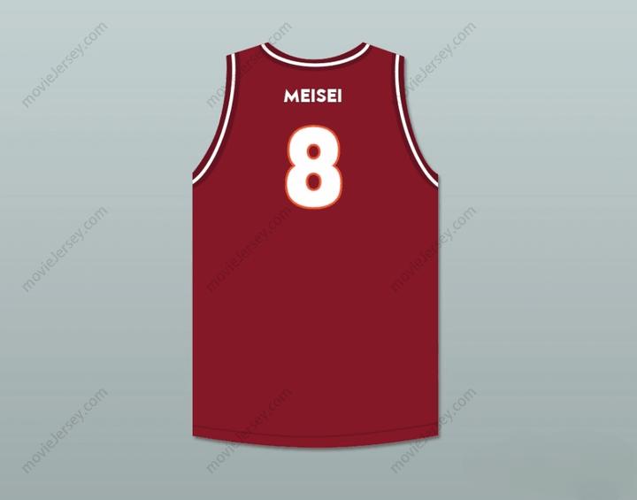 CUSTOM ANY Name Number RUI HACHIMURA 8 MEISEI HIGH SCHOOL MAROON BASKETBALL JERSEY 1 Top Stitched S-6XL