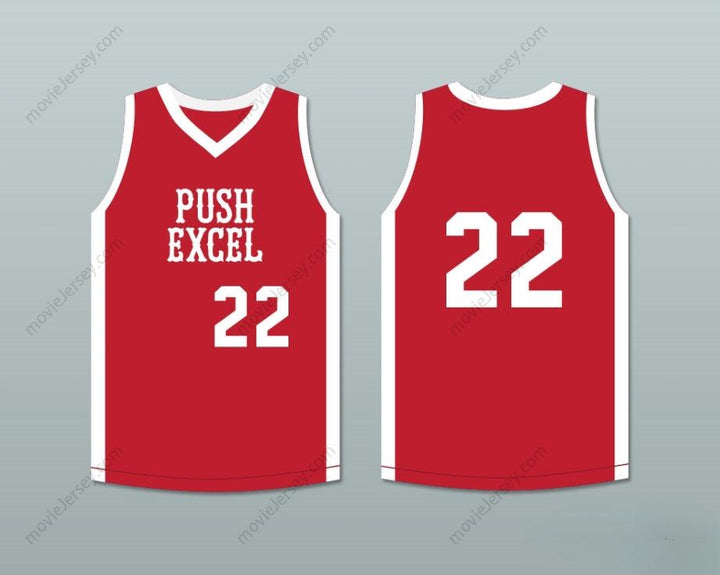 CUSTOM ANY Name Number TYRONE CORBIN 22 PUSH EXCEL PRO BASKETBALL CLASSIC RED BASKETBALL JERSEY 1985 CHARITY EVENT Top Stitched S-6XL
